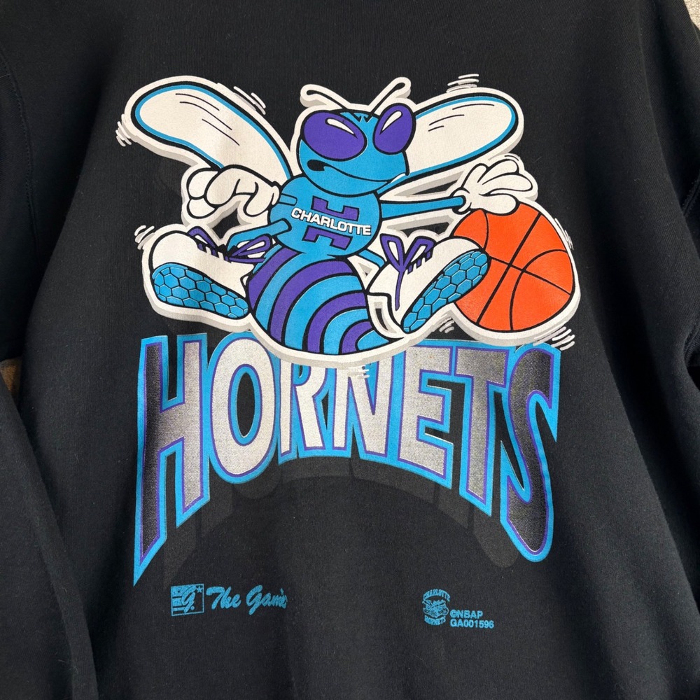 RARE Vintage 1996 Charlotte Hornets The Game Crewneck Sweatshirt Made In USA LG